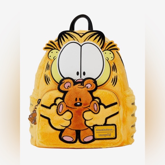 Loungefly Handbags - Loungefly Garfield & Pooky fuzzy figural backpack NWT